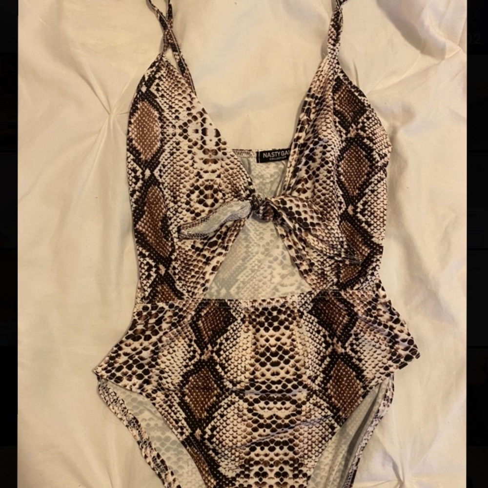 Snake print bodysuit